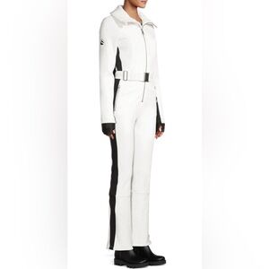 Cordova Signature Belted Luxury Ski Suit NWT Black and White